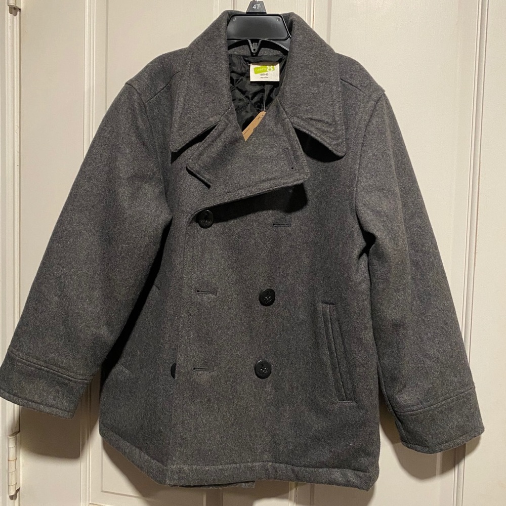 Gray Peacoat Jacket